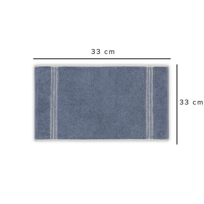 Mijölnir Toalla de Baño de Algodón 100% Suave y Absorbente, Color Azul, 33x33 cm